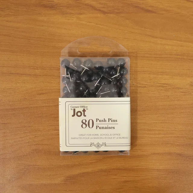 Round Head Push Pins – Strong Steel, Secure Pinning (80 Pieces)