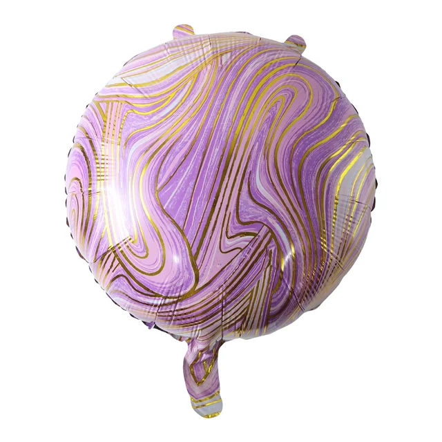 Round Marble Foil Balloon – Bright Party Decoration 15cm