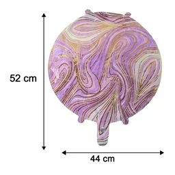 Round Marble Foil Balloon – Bright Party Decoration 15cm