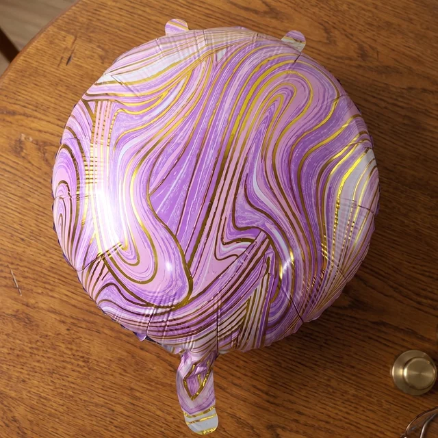 Round Marble Foil Balloon – Bright Party Decoration 15cm