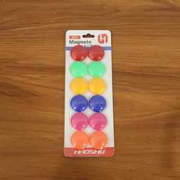 Round Refrigerator Magnets – Strong Colorful 12 Pc Set