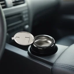 Round Smokeless Ashtray with Lid – Windproof & Easy Clean