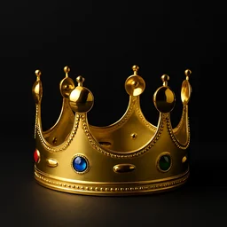 Royal Crown with Colored Gems – Lightweight Costume Headpiece