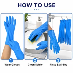 Rubber Cleaning Gloves – Reusable and Waterproof for Household Tasks