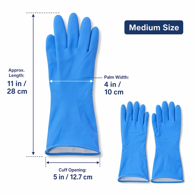 Rubber Cleaning Gloves – Reusable and Waterproof for Household Tasks