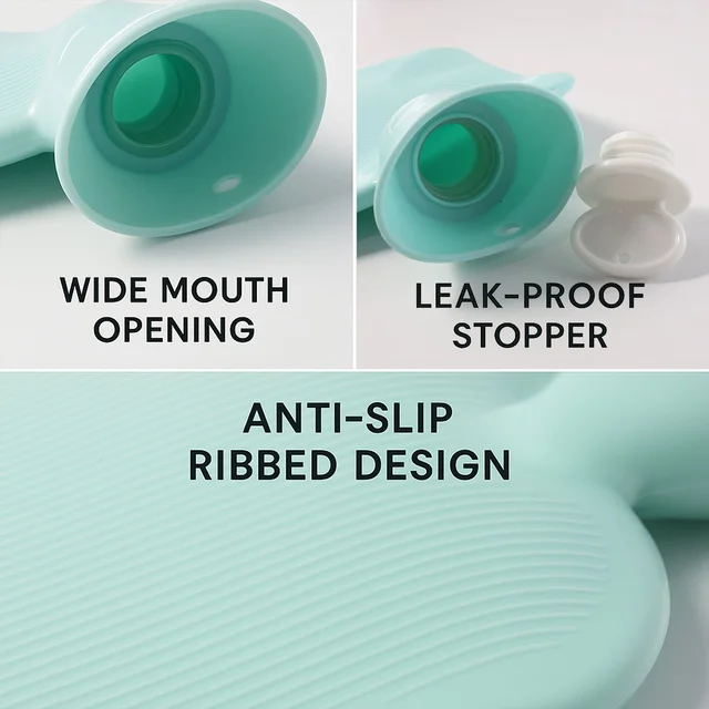 Rubber Hot Water Bag – Compact 19x13 cm Pain Relief