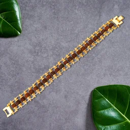 Rudraksha Bracelet – Golden Modern Design for Meditation | Bracelet Bar