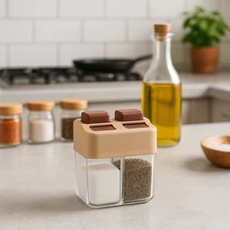 Salt and Pepper Dispenser – Dual Chamber 2-in-1 Spice Shaker