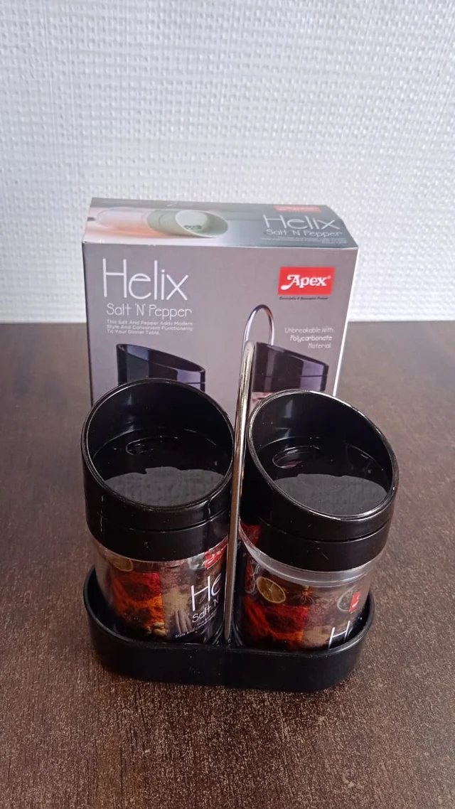 Salt N Pepper Plastic Jar Set – Durable Kitchen Spice Storage