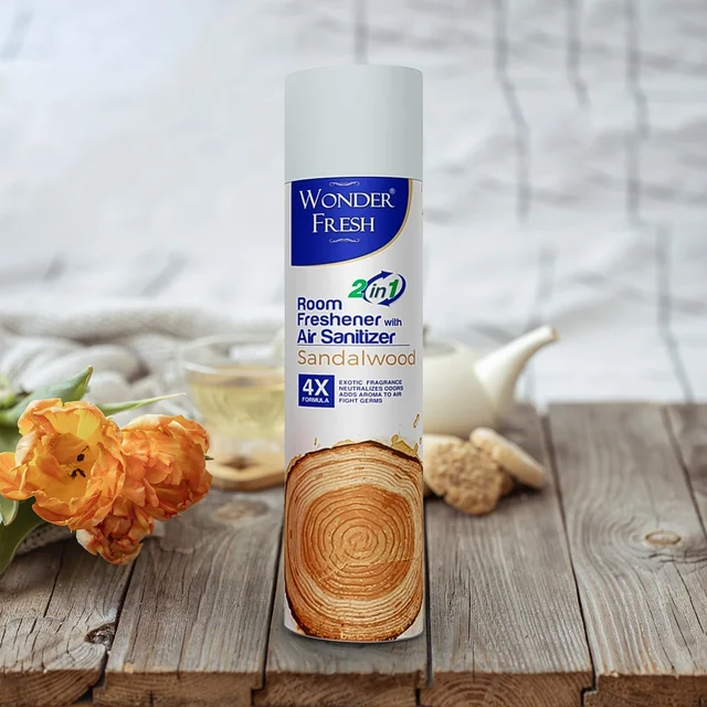 Sandalwood Air Freshener Spray 125g – Long-Lasting | Wonder Fresh