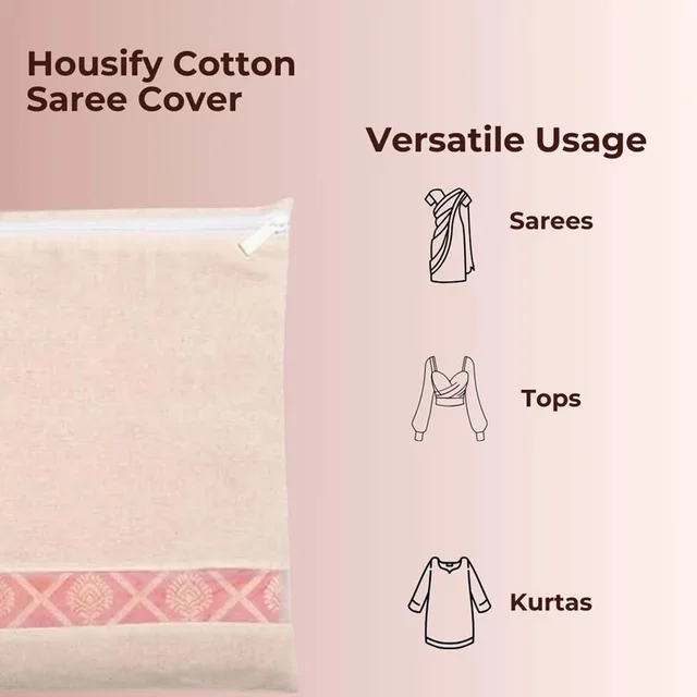 Saree Storage Bag – Zip Closure Multipurpose Organizer 14.5x16.5 cm