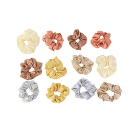Satin Hair Scrunchies 12 Pc – Soft, Gentle Elastic Hair Ties