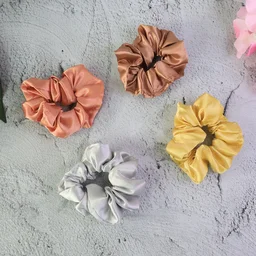 Satin Hair Scrunchies 12 Pc – Soft, Gentle Elastic Hair Ties
