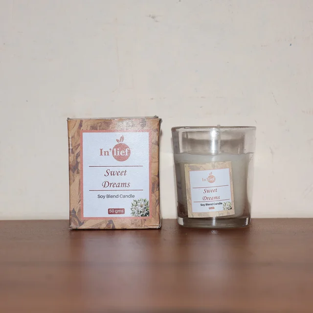 Scented Votive Candle – Sweet Dreams Soy Blend in Glass Jar
