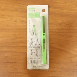School Craft Scissors Pen Shape Portable Safety Cutter for Kids (1 Pc)