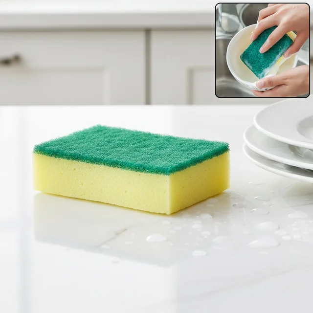 Scrub Sponge – 2-in-1 Multi-Purpose Cleaning | Velvet Wipe