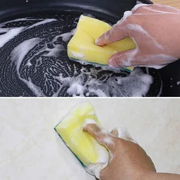 Scrub Sponge – 2-in-1 Multi-Purpose Cleaning | Velvet Wipe