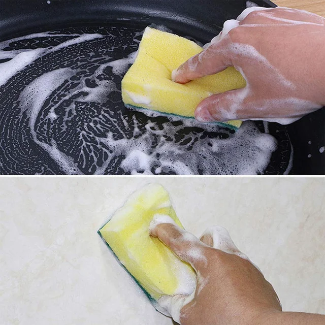 Scrub Sponge – 2-in-1 Multi-Purpose Cleaning | Velvet Wipe