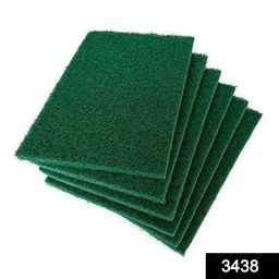 Scrub Sponge Pads – Aqua Green, Pack of 6 for Home | Velvet Wipe