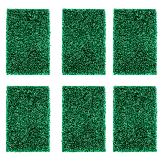 Scrub Sponge Pads – Aqua Green, Pack of 6 for Home | Velvet Wipe