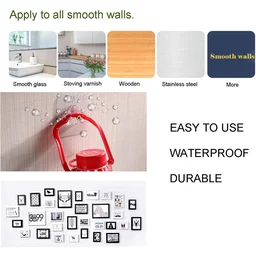 Self Adhesive Hooks – Drill-Free Heavy Duty 4 Pcs Set | GlimmerHome