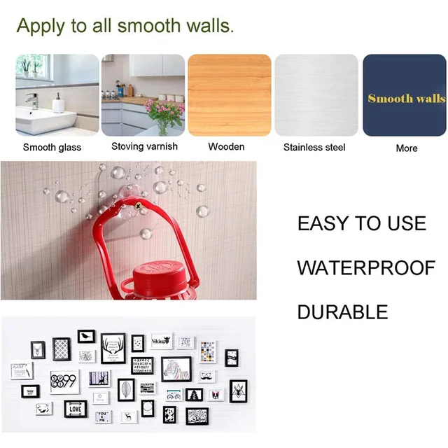 Self Adhesive Hooks – Drill-Free Heavy Duty 4 Pcs Set | GlimmerHome