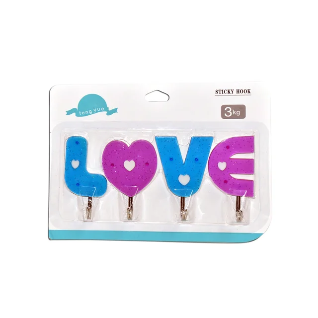 Self Adhesive Hooks – Love Shape Wall Organizers for Home | Indo Glow