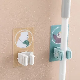Self Adhesive Mop Holder – Wall Mounted Organiser | Velvet Organizers