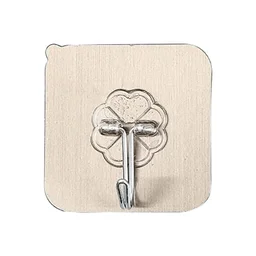 Self Adhesive Plastic Wall Hook, No Drill Heavy Duty Sticky Hanger Hook (1 Pc)