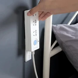 Self Adhesive Plug Organizer – No Drill Wall Mount | FreshAura Homeware