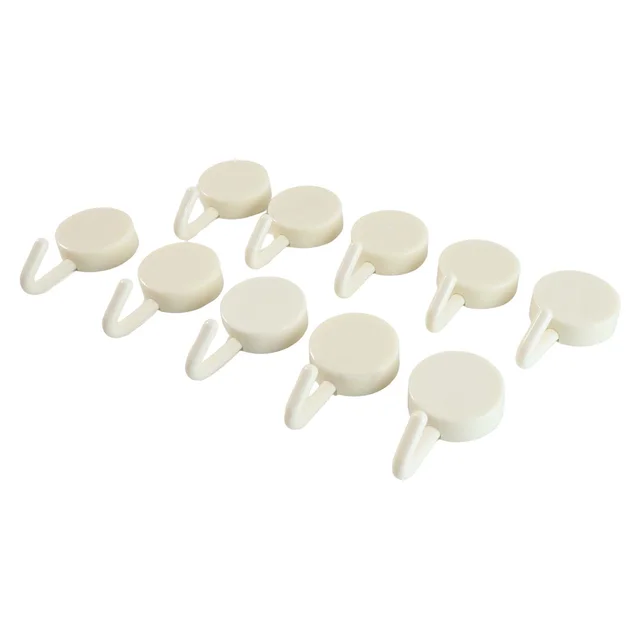 Self Adhesive Wall Hooks – No Drill, Strong Hold 10 Pack