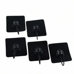 Self Adhesive Wall Hooks, Strong Transparent Sticky Hooks for Home (5 Pcs Set)