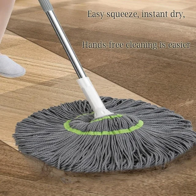 Self Wringing Mop – Stainless Steel Handle for Easy Floor Cleaning