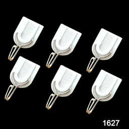 Self-Adhesive Hooks – White 6-Pack for Kitchen & Bath | GlimmerHome