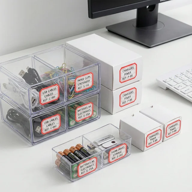 Self-Adhesive Label Stickers – Durable Rectangular for Organisation