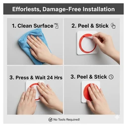 Self-Adhesive Strong Wall Hooks – Heavy Duty & Multipurpose