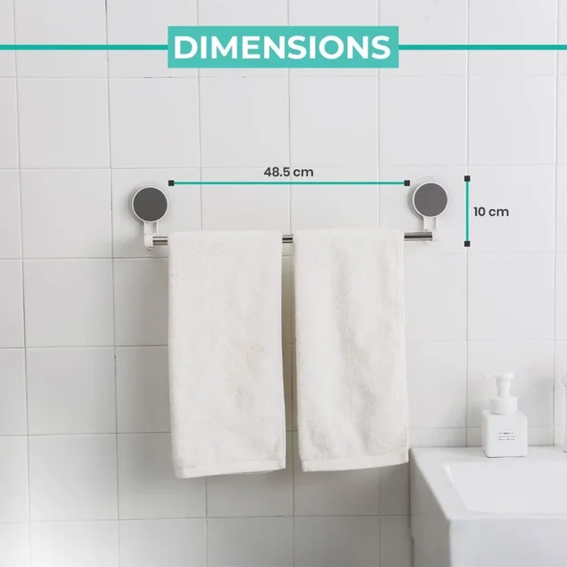 Self-Adhesive Towel Rod – Rust-Resistant & Drill-Free Installation