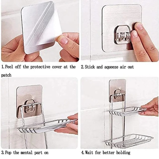 Self-Adhesive Transparent Wall Hook – Damage-Free, Reusable Holder
