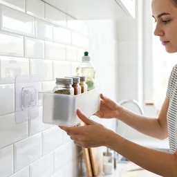 Self-Adhesive Wall Hook – Damage-Free, Waterproof, Strong Grip