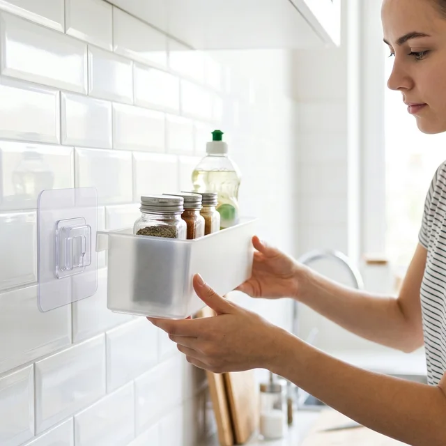 Self-Adhesive Wall Hook – Damage-Free, Waterproof, Strong Grip