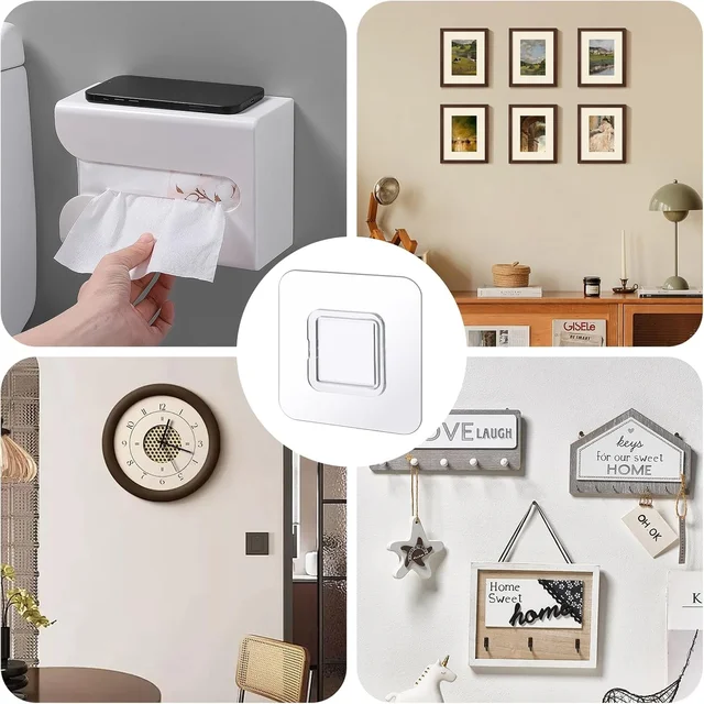 Self-Adhesive Wall Hook No Drill Mount for Home & Office