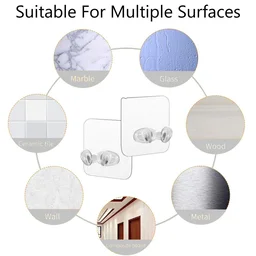 Self-Adhesive Wall Hook – Strong, Transparent & Removable | GlimmerHome