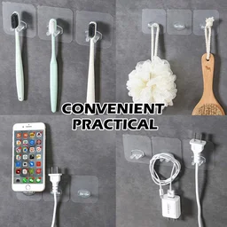 Self-Adhesive Wall Hook – Strong, Transparent & Removable | GlimmerHome