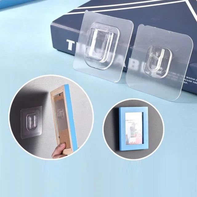 Self-Adhesive Wall Hook – Transparent, Strong Hold | GlimmerHome