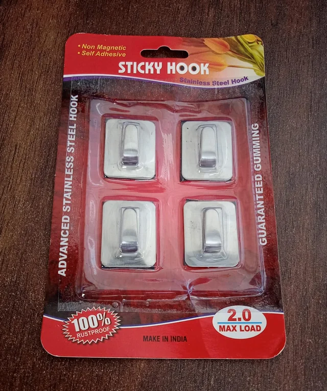 Self-Adhesive Wall Hooks – Heavy Duty Steel | GlimmerHome
