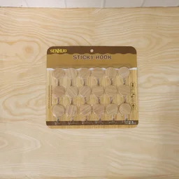 Self-Adhesive Wall Hooks – No Drill, Stylish Wooden Finish