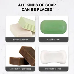 Self-Draining Soap Dish – Wall Mounted, No Drill | VelvetBubbles