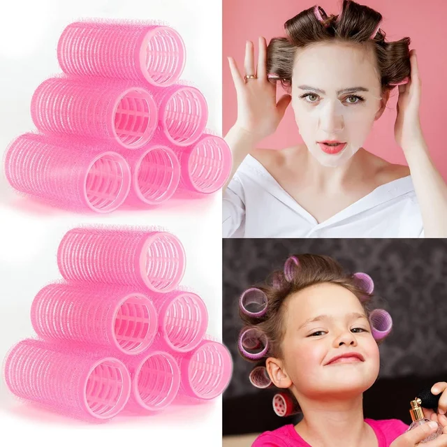Self-Grip Hair Rollers – Lightweight Heat-Free Curlers 6 Pc Set