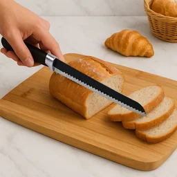 Serrated Bread Knife 32 cm – Ergonomic Grip for Smooth Slicing