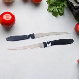 Serrated Kitchen Knife Set – Premium Curved Stainless Steel Blades